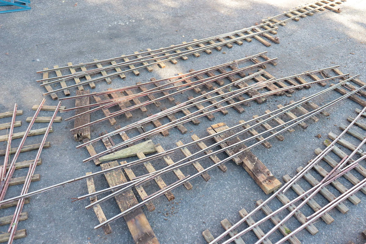 Nine 5 inch gauge turnouts