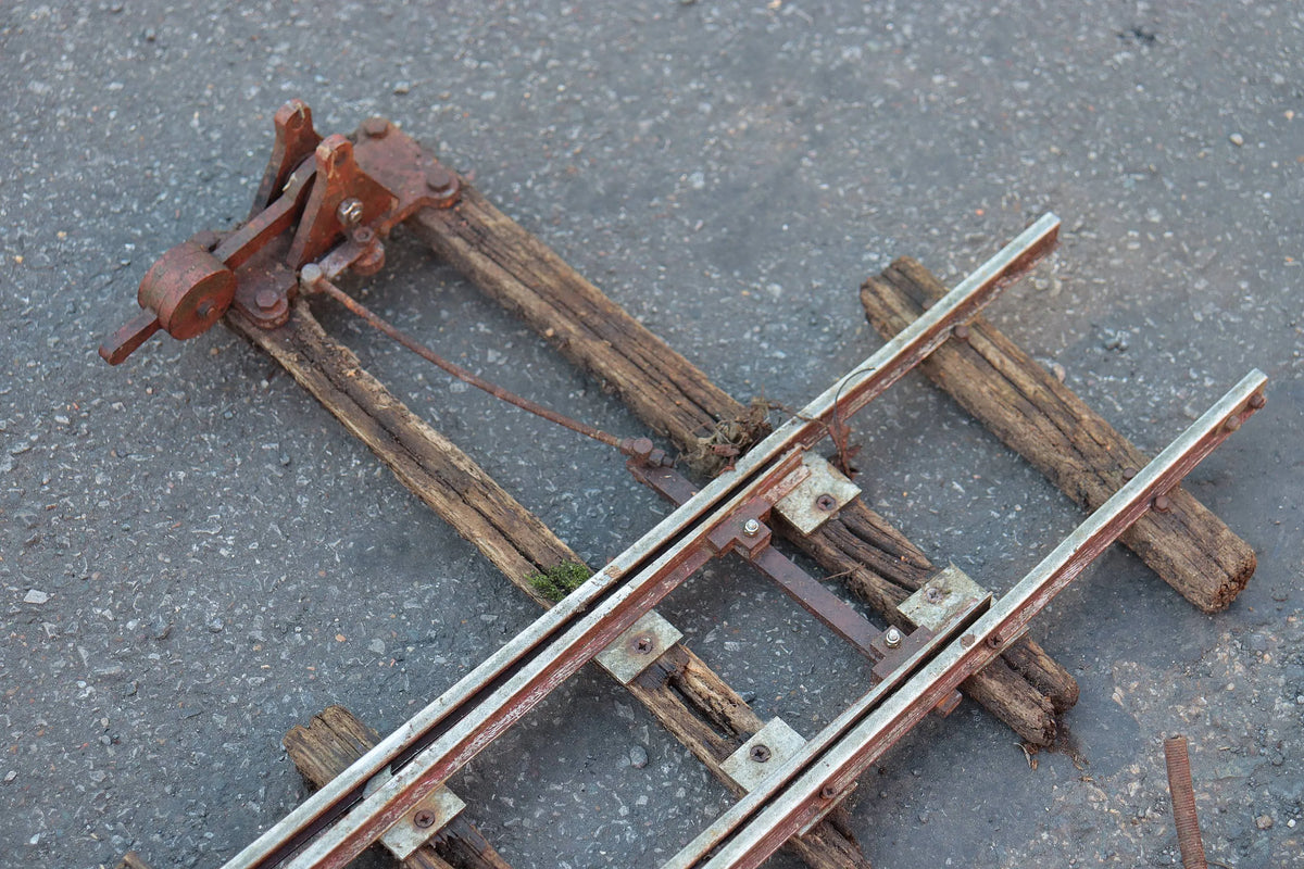 Nine 5 inch gauge turnouts