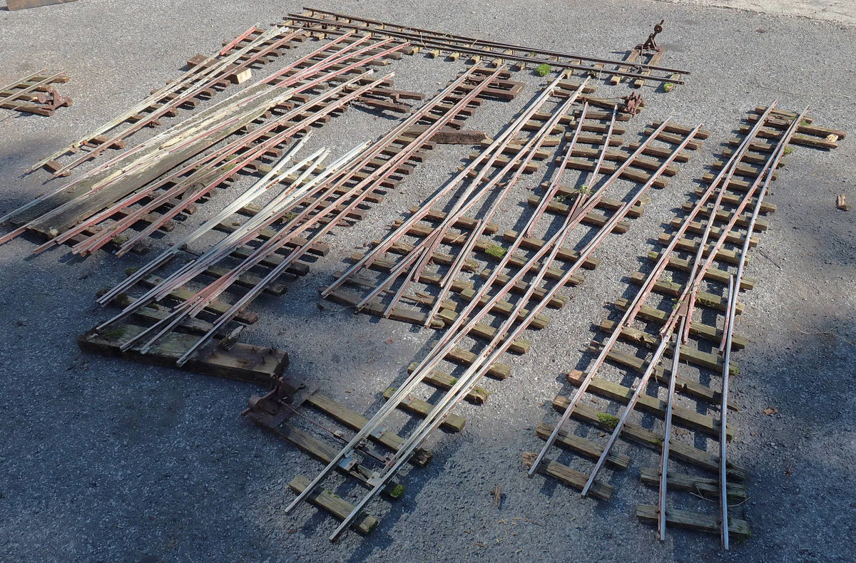 Nine 5 inch gauge turnouts