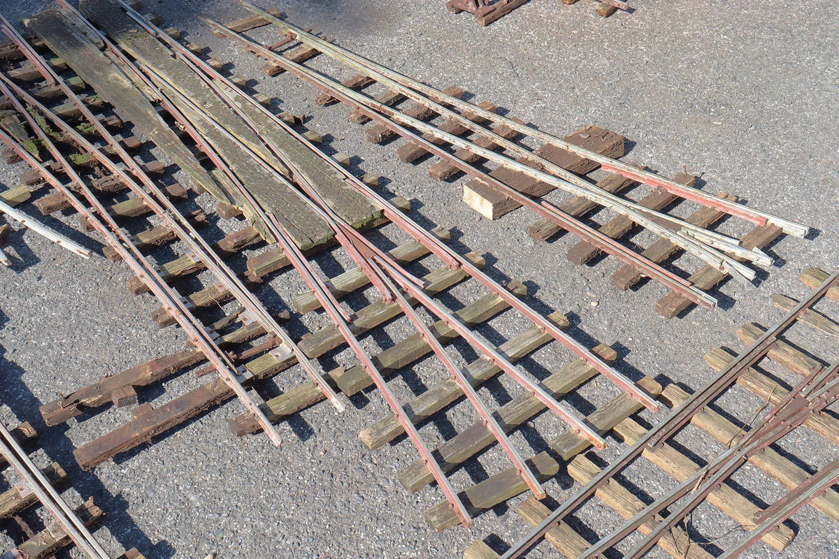 Nine 5 inch gauge turnouts