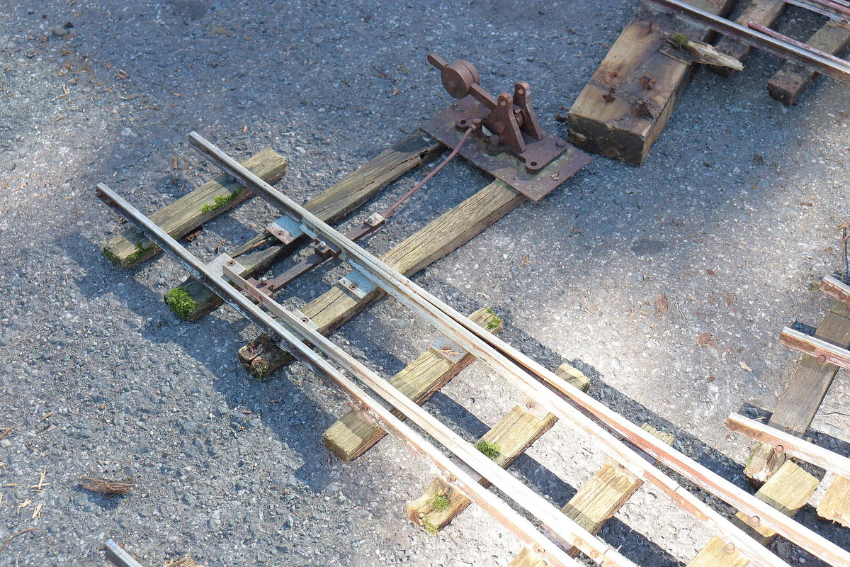 Nine 5 inch gauge turnouts