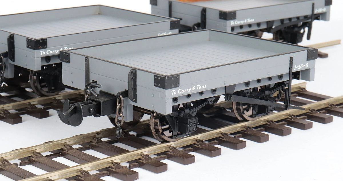 Four Accucraft 45mm narrow gauge W&L match trucks