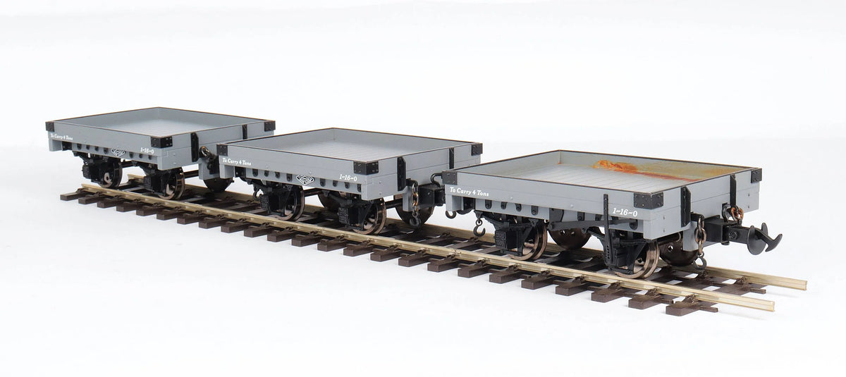 Four Accucraft 45mm narrow gauge W&L match trucks
