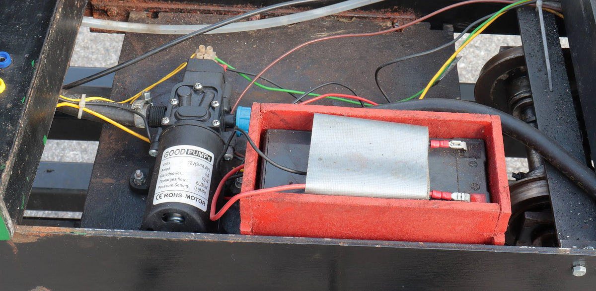 5 inch gauge bogie driving truck with electric boiler feed pump