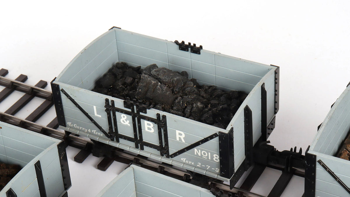 Four Accucraft L&BR open wagons