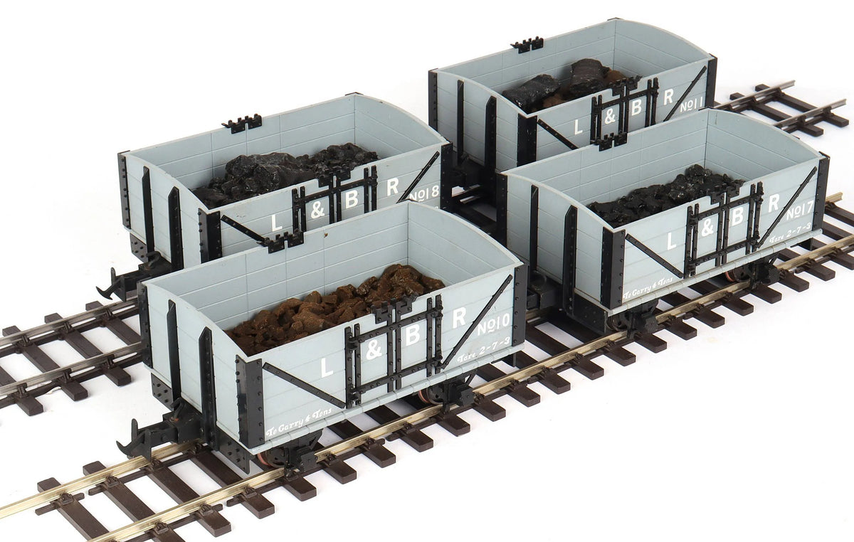 Four Accucraft L&BR open wagons