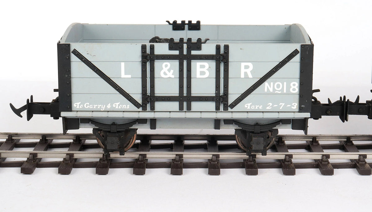 Four Accucraft L&BR open wagons