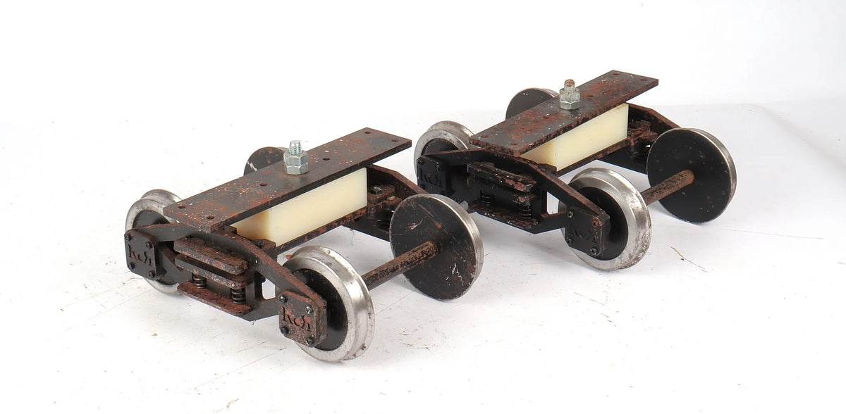 Pair of 5 inch gauge Ride on Railways driving truck bogies