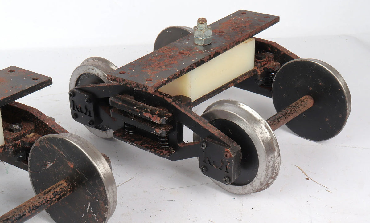 Pair of 5 inch gauge Ride on Railways driving truck bogies
