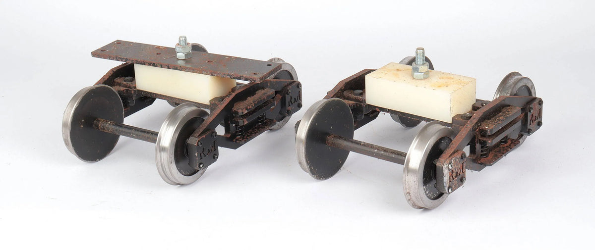 Pair of 5 inch gauge Ride on Railways driving truck bogies