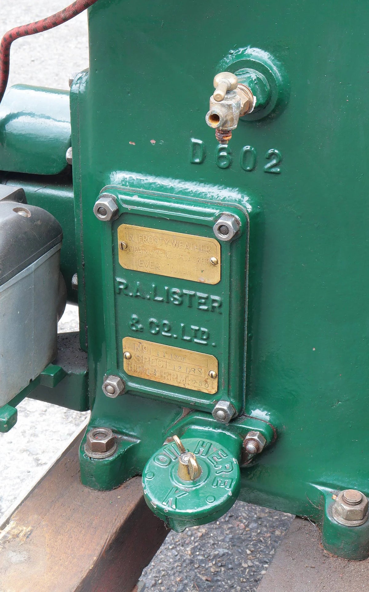 Lister D with marine flywheel
