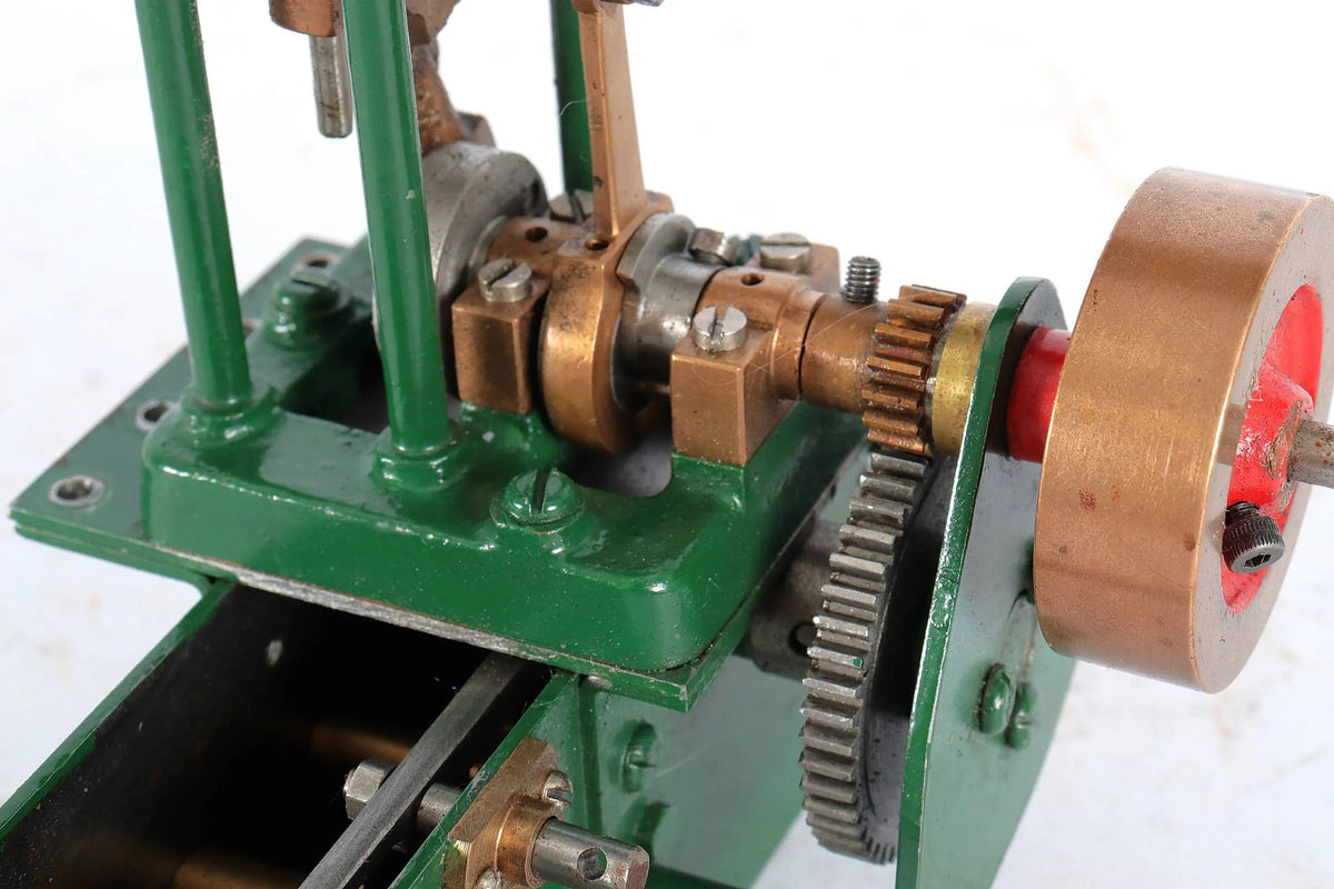 Scratch-built vertical engine