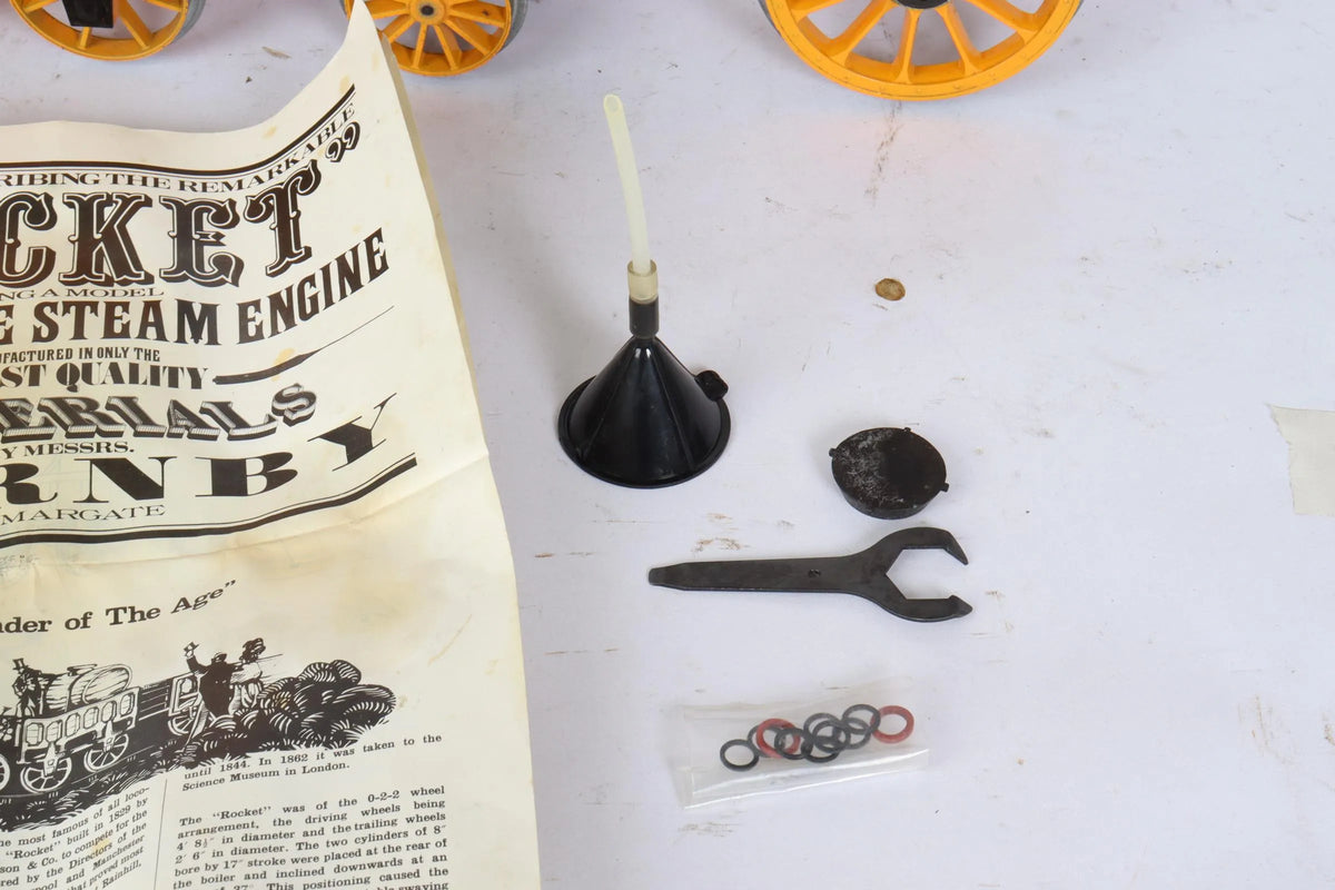 3 1/2 inch gauge Hornby "Rocket", coach & track