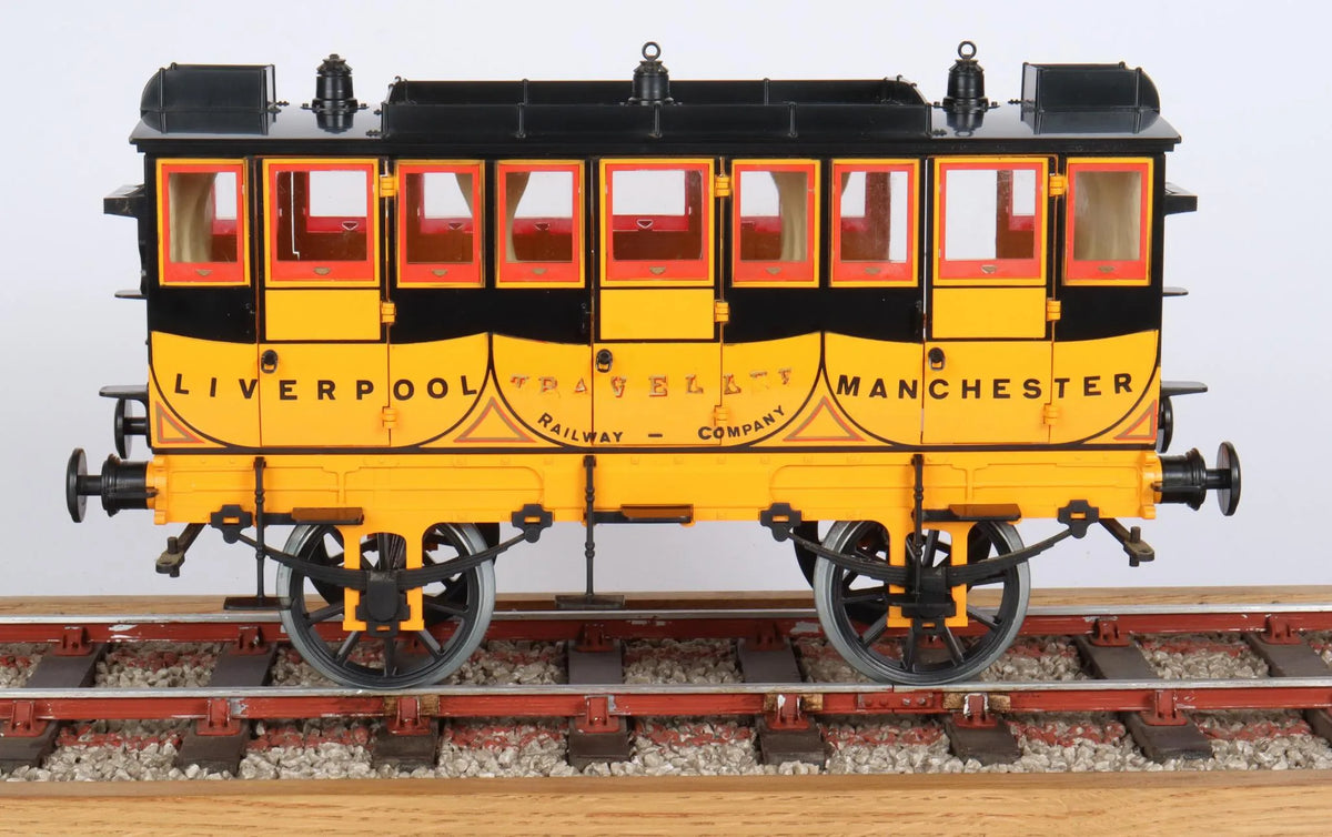 3 1/2 inch gauge Hornby "Rocket", coach & track