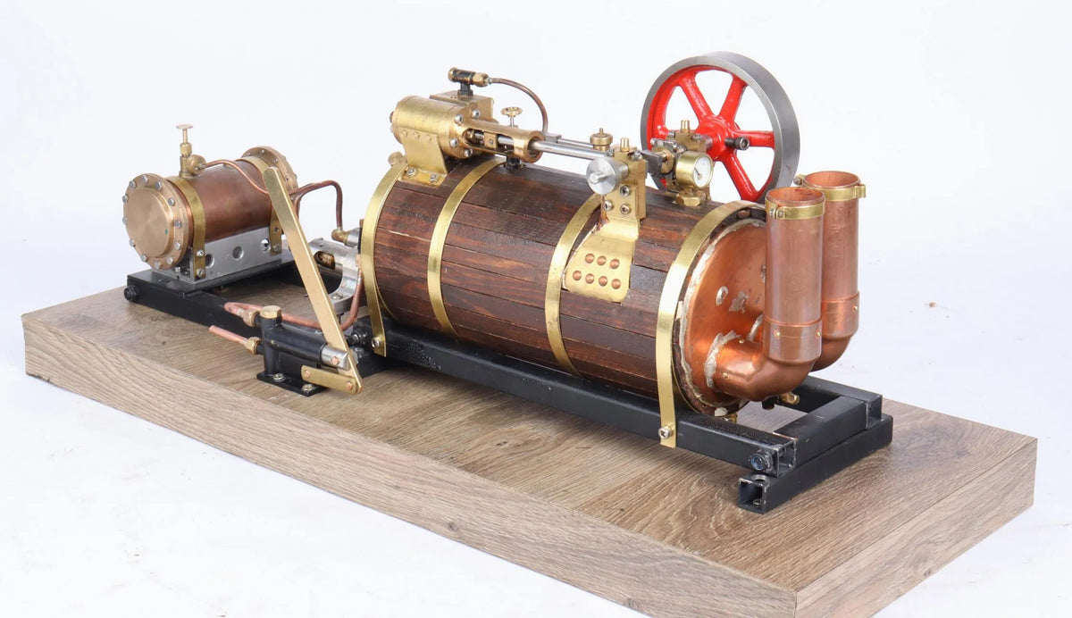 Gas-fired semi-portable engine