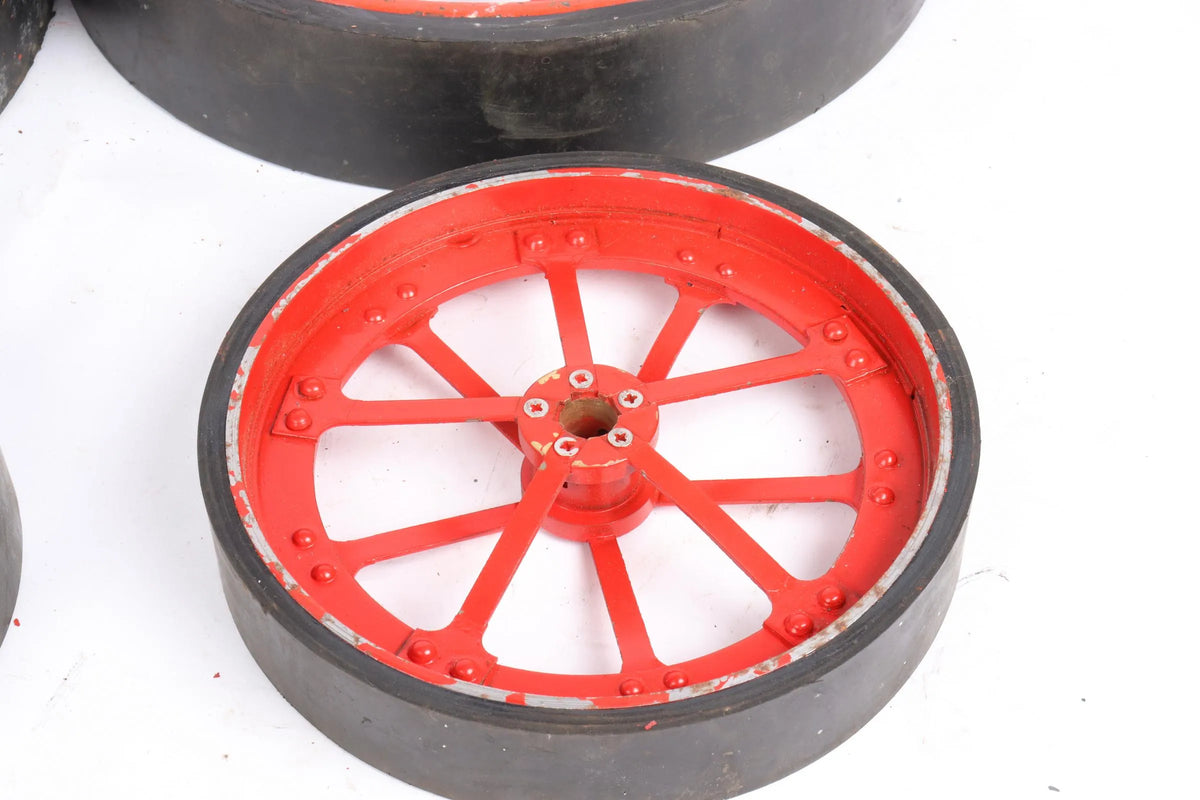 Set of 1 1/2 inch scale traction engine wheels
