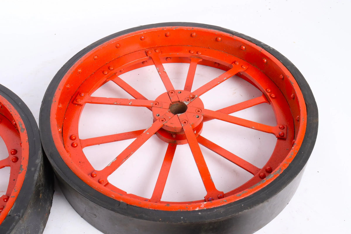 Set of 1 1/2 inch scale traction engine wheels