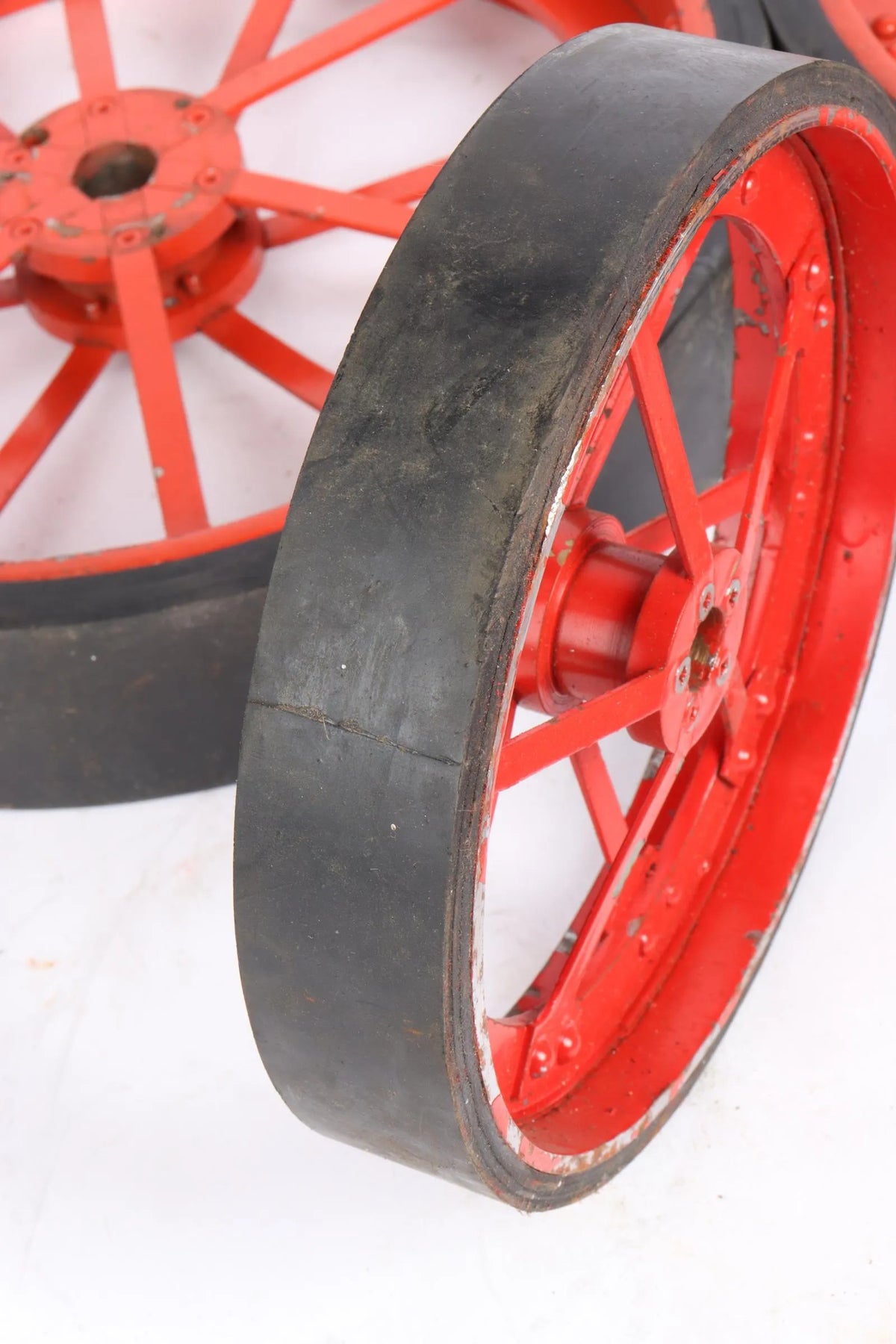 Set of 1 1/2 inch scale traction engine wheels