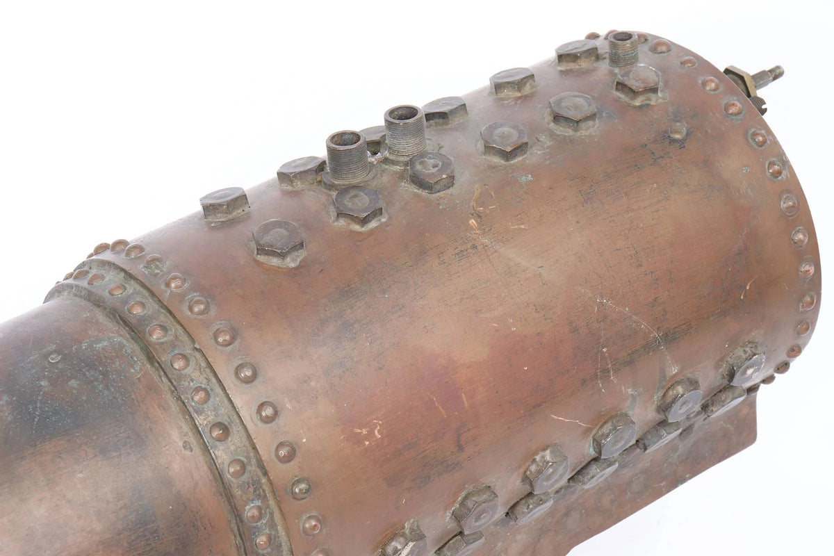 5 inch gauge riveted copper boiler
