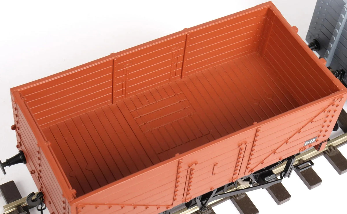 Seven 32mm Accucraft 7 plank wagons