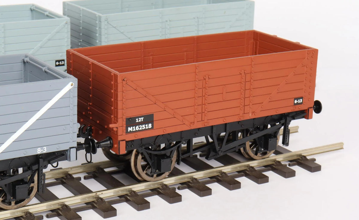 Seven 32mm Accucraft 7 plank wagons