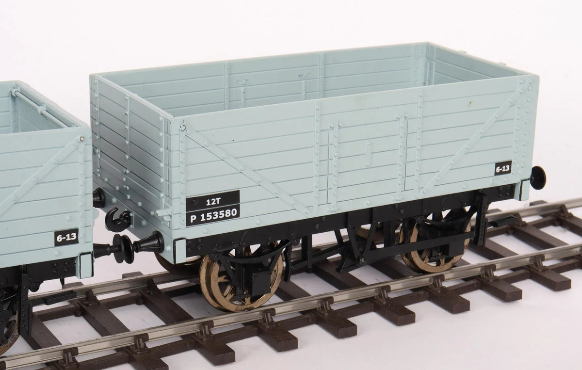 Seven 32mm Accucraft 7 plank wagons