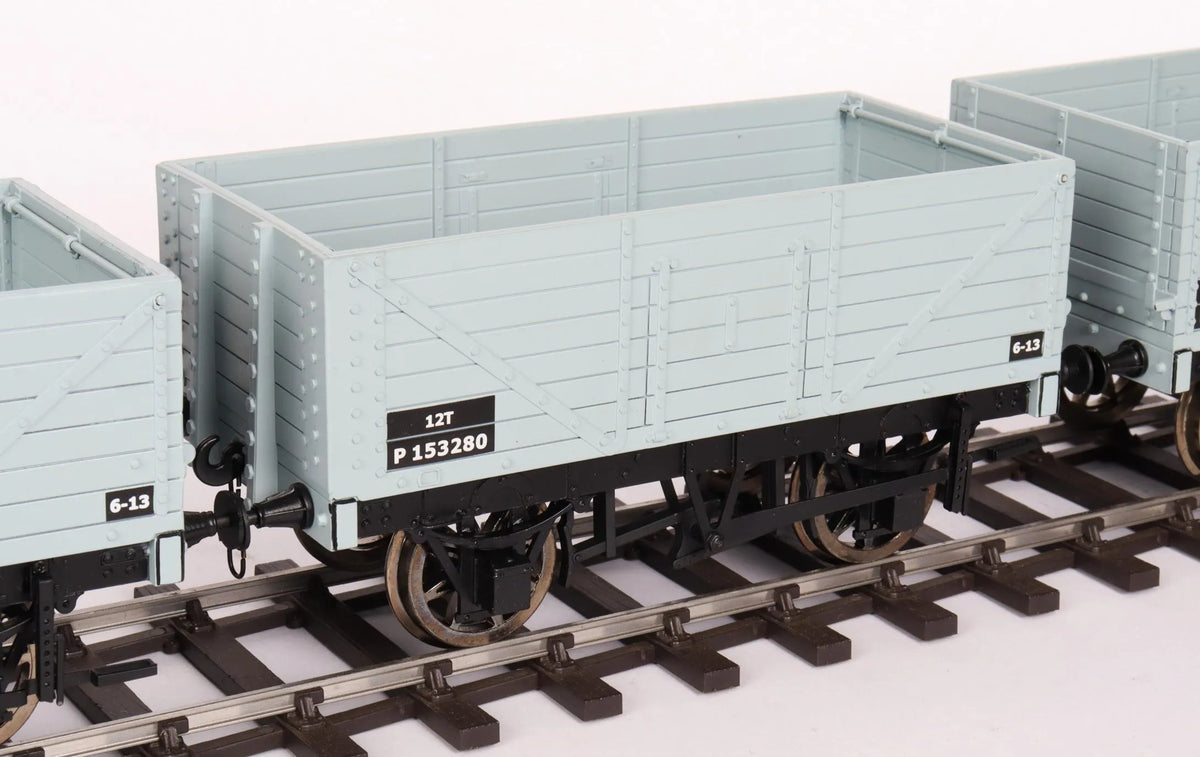 Seven 32mm Accucraft 7 plank wagons