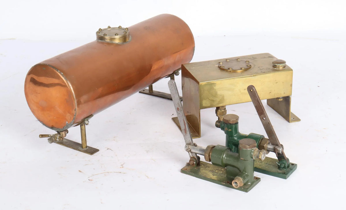 Pair of water tanks & hand pumps