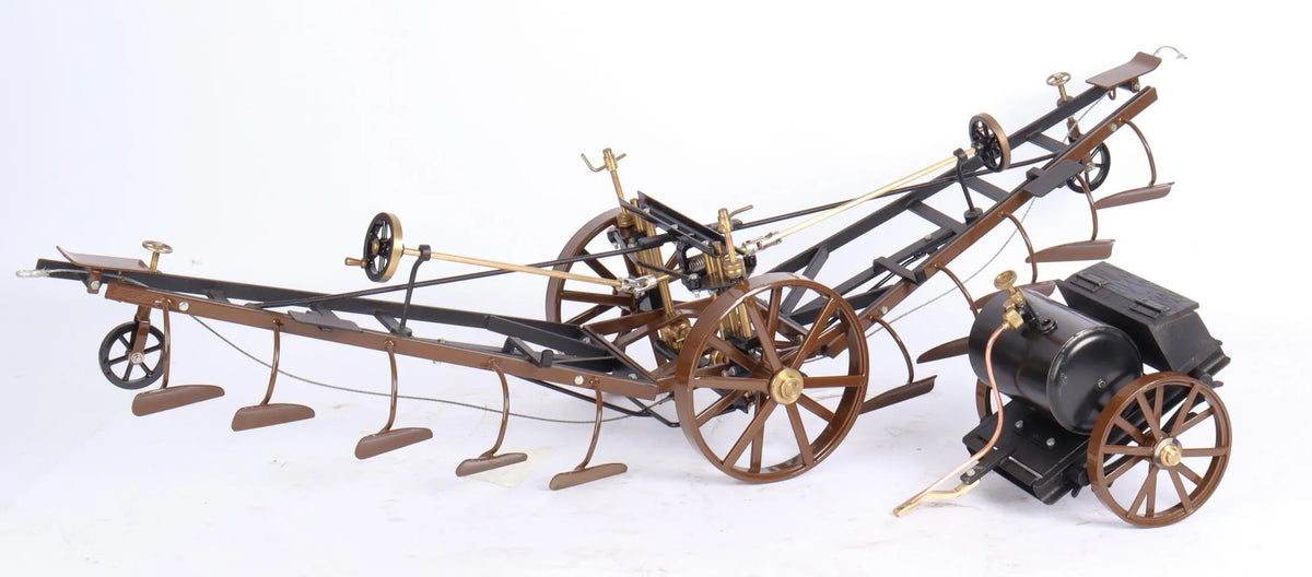 Pair of Markie Burrell Ploughing engines with water bowser & balance plough