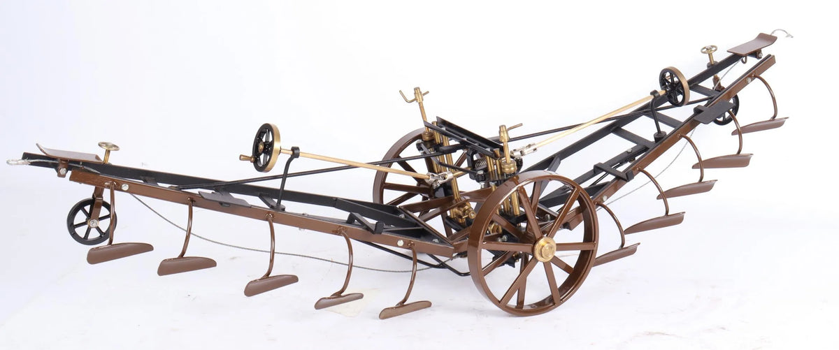 Pair of Markie Burrell Ploughing engines with water bowser & balance plough