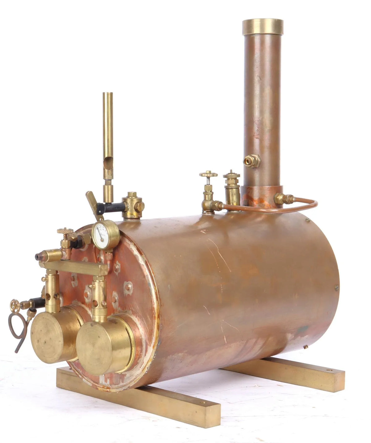 Commercial gas-fired twin flue boiler