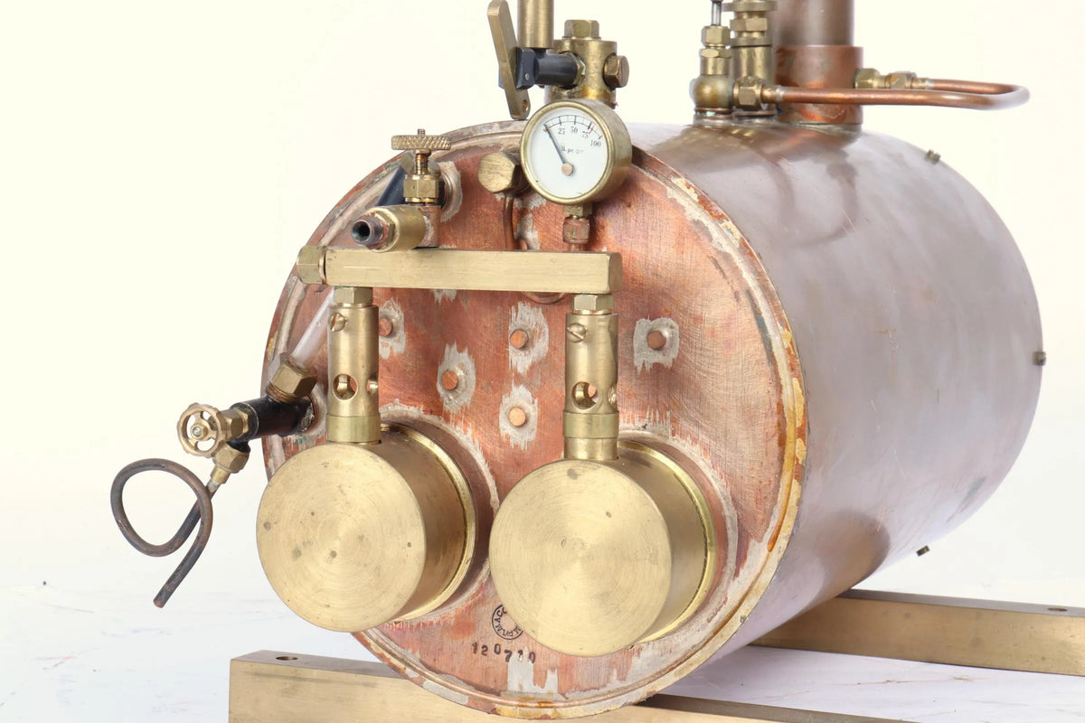 Commercial gas-fired twin flue boiler