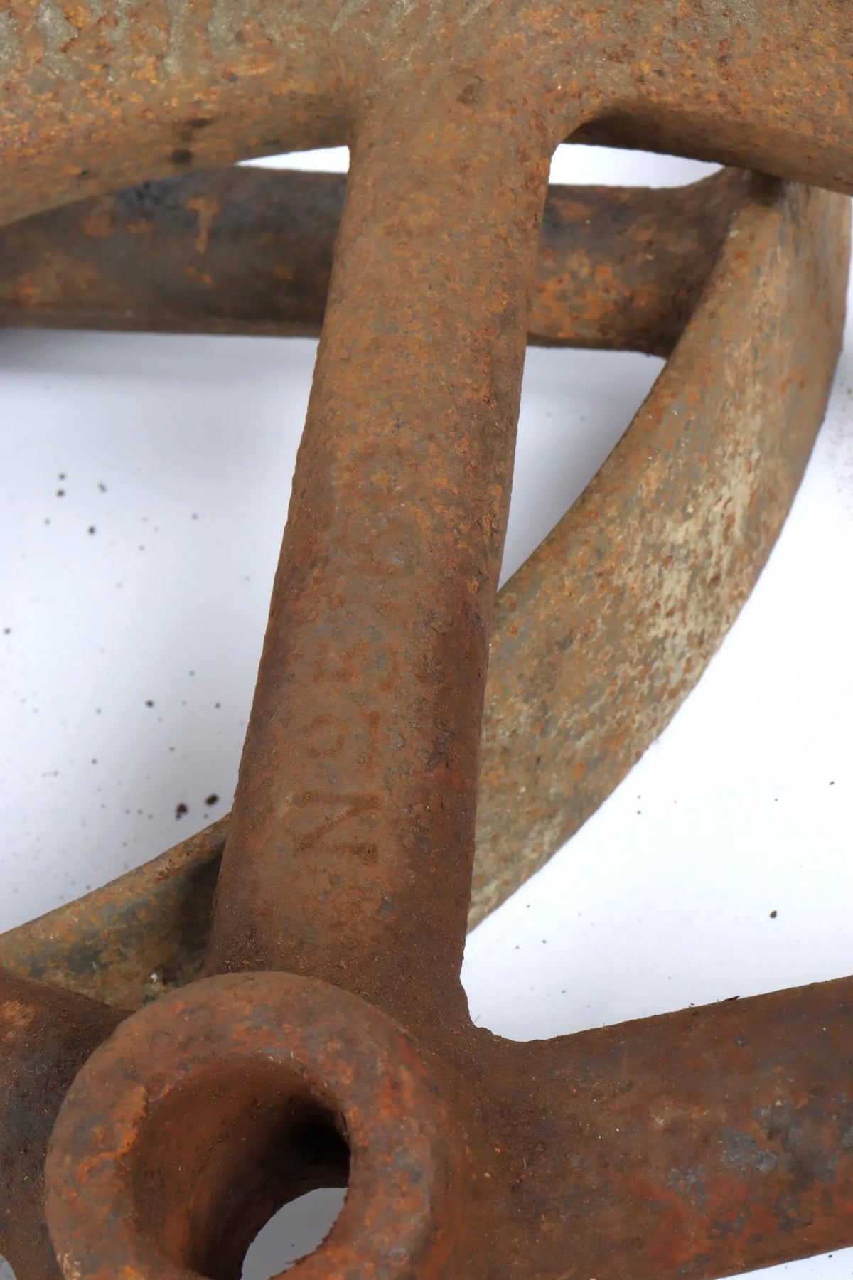 Four 12 inch cast iron wheels