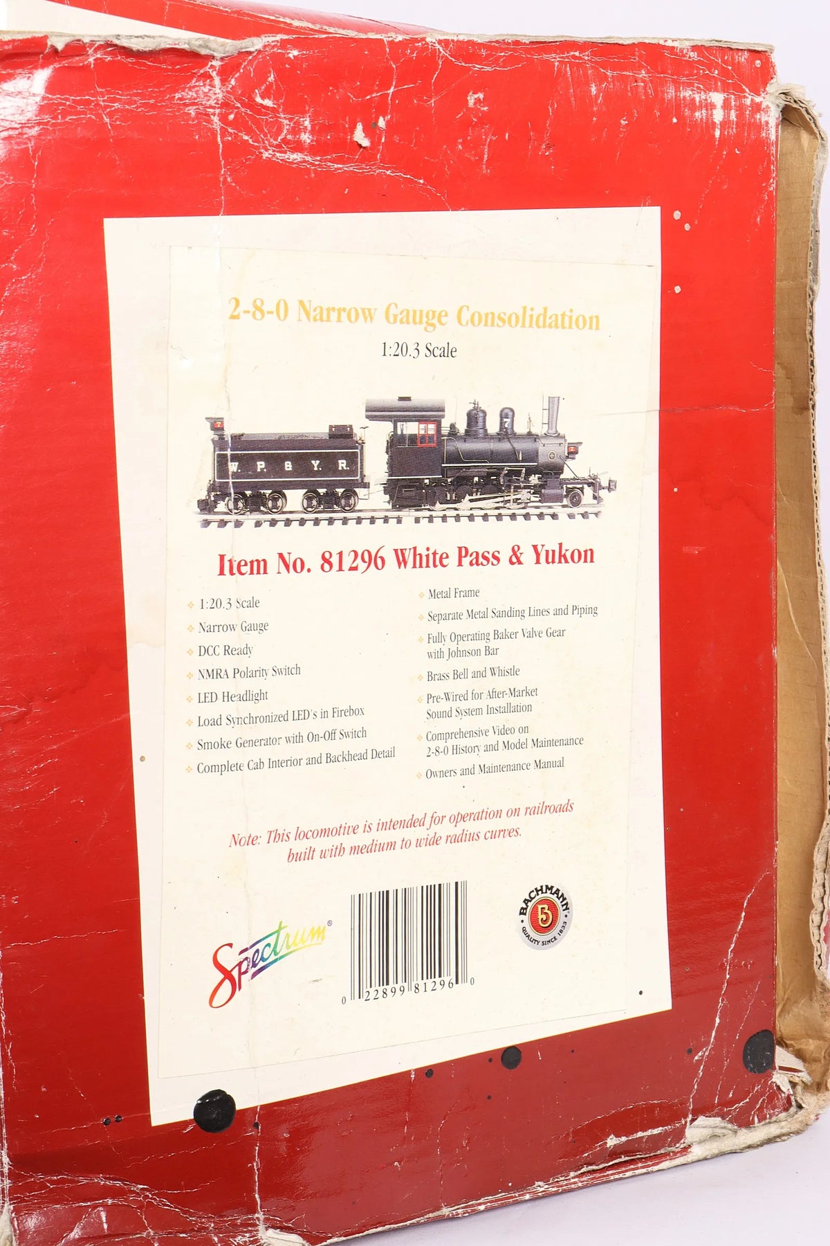 Gauge 1 Bachmann Spectrum 81296 Consolidation 2-8-0