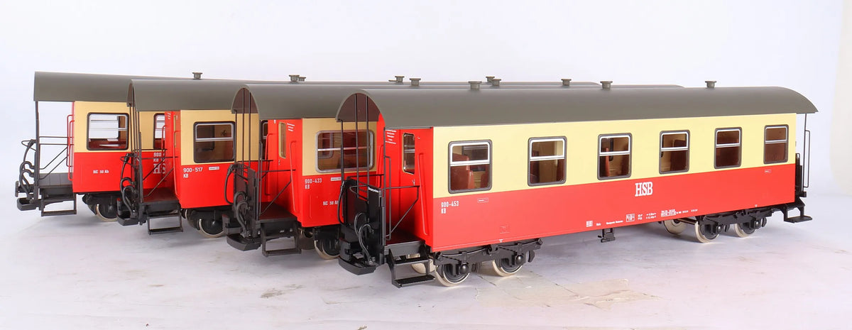Rake of four LGB HSB coaches