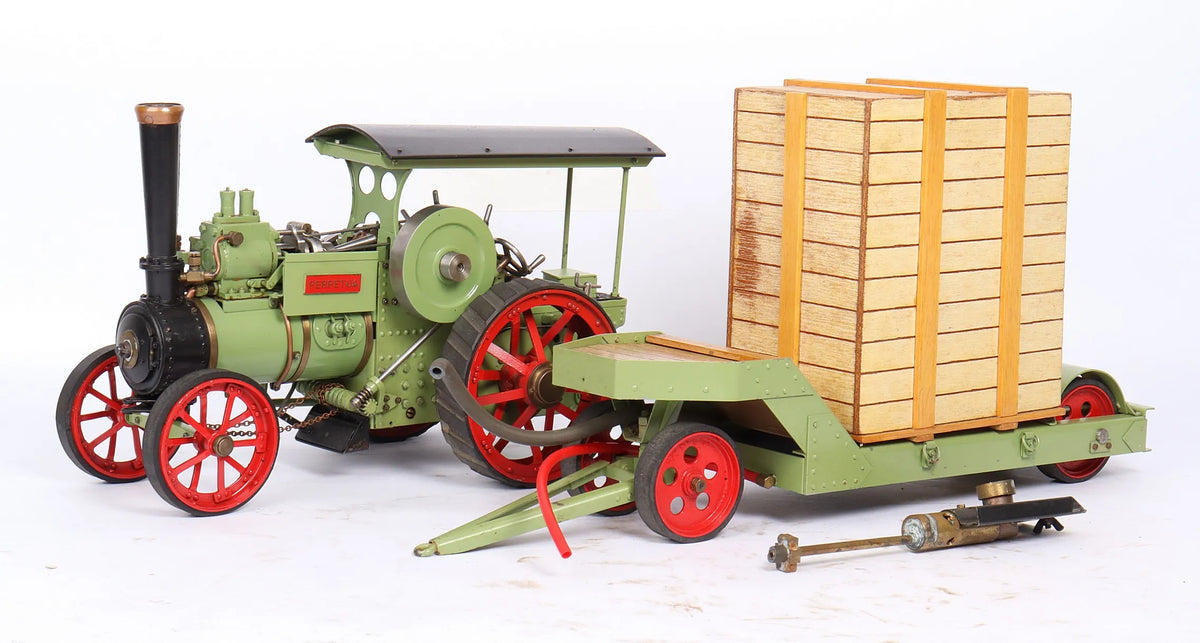3/4 inch scale road locomotive with low loader