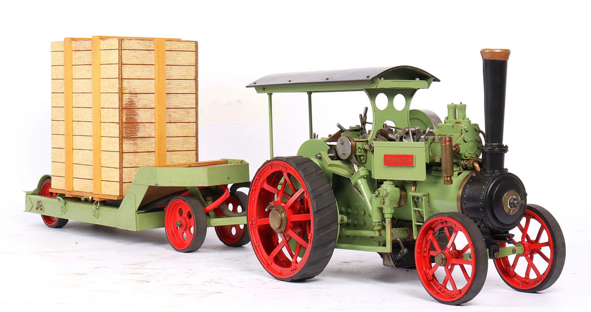 3/4 inch scale road locomotive with low loader