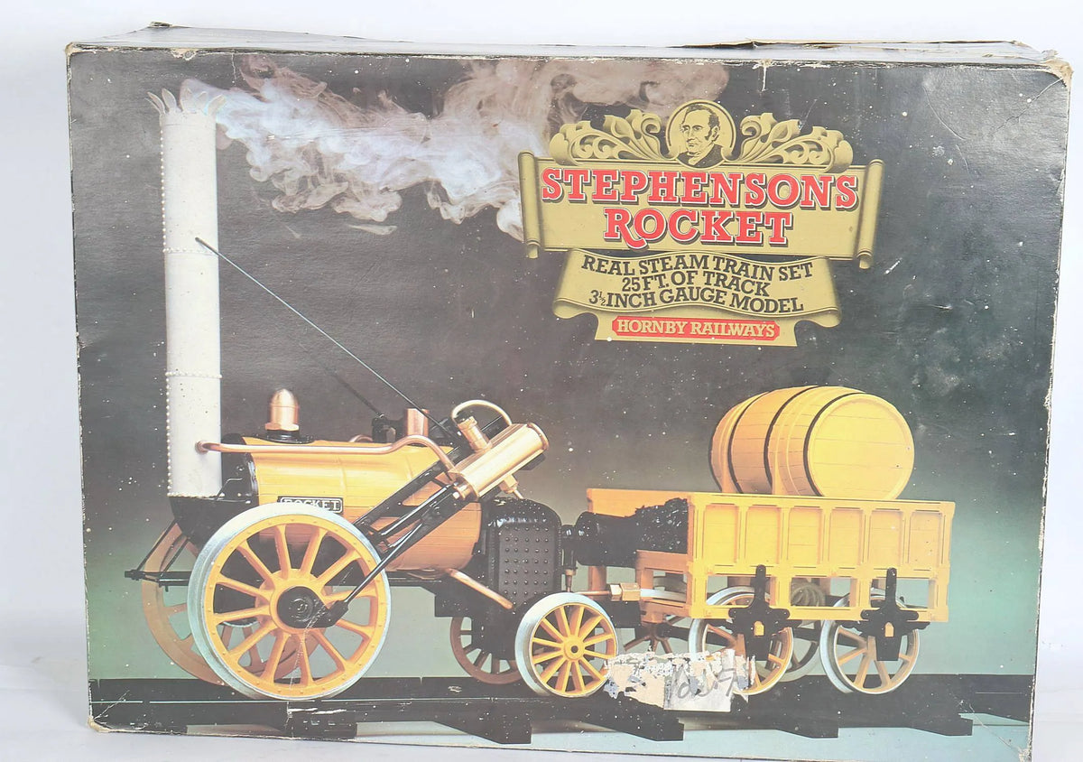 3 1/2 inch gauge Hornby "Rocket" with coach & track
