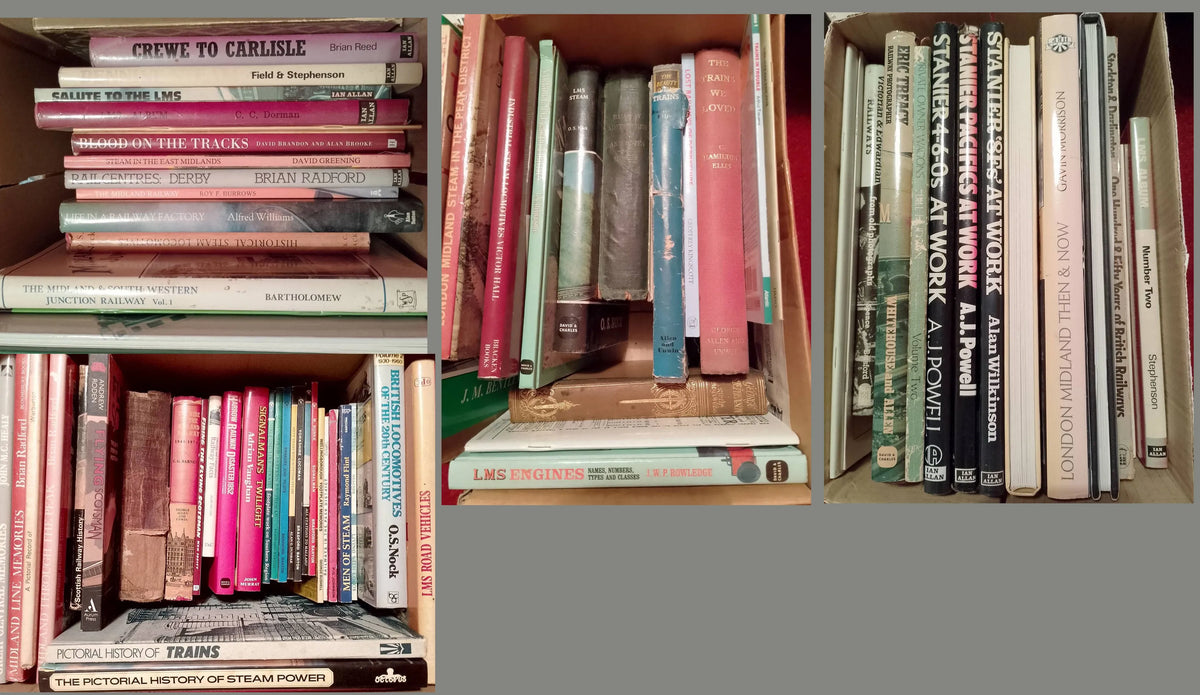 Large quantity railway-related books