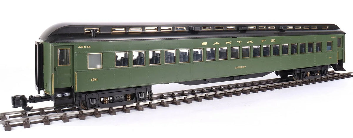Rake of three Aristocraft Santa Fe heavyweight coaches