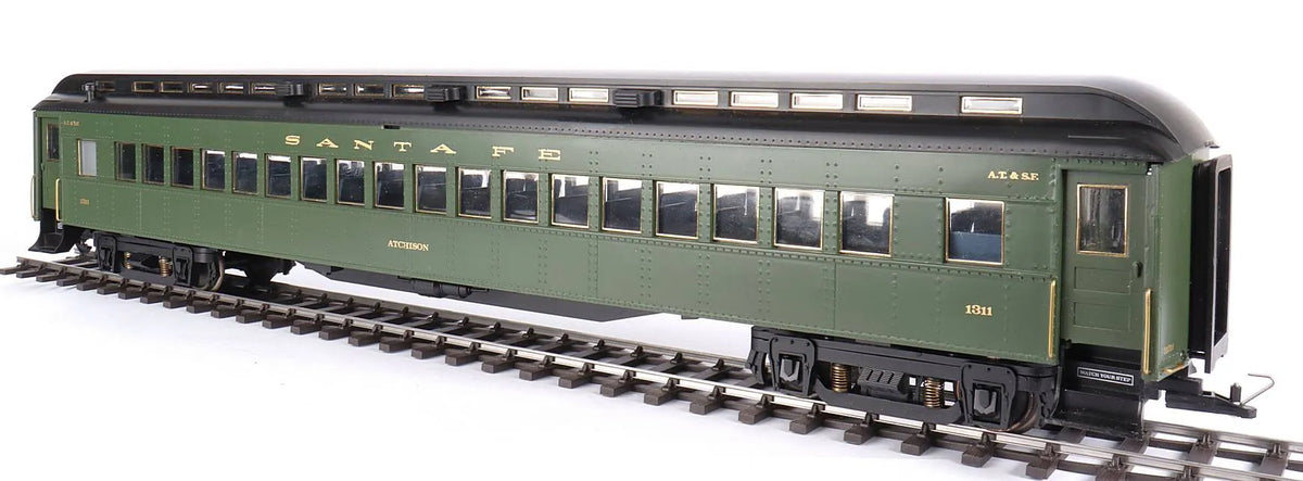 Rake of three Aristocraft Santa Fe heavyweight coaches