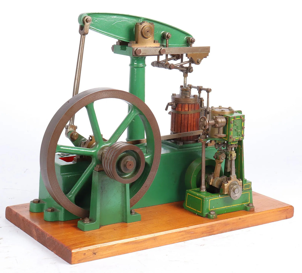 Stuart beam engine with Reeves "Monarch" vertical engine