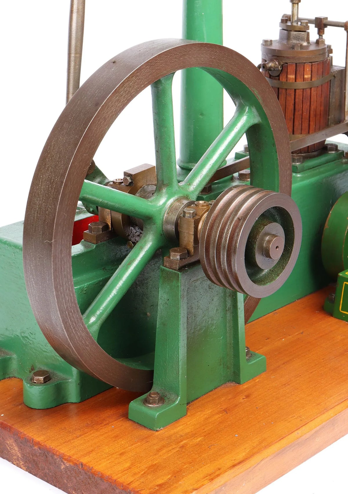 Stuart beam engine with Reeves "Monarch" vertical engine