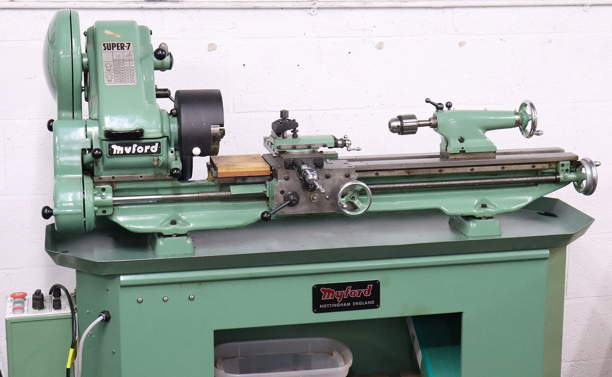 Myford Super 7 lathe with accessories