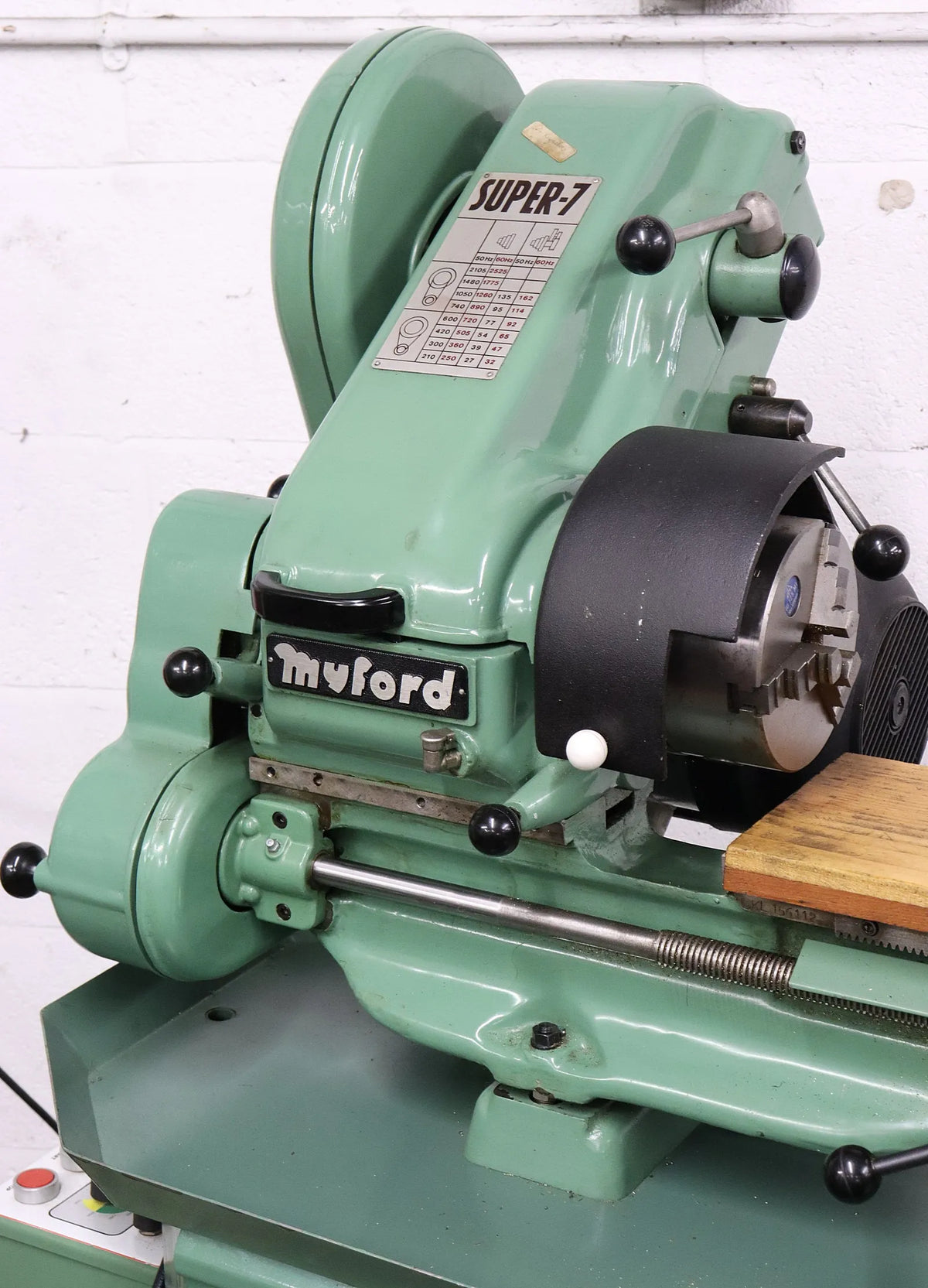 Myford Super 7 lathe with accessories