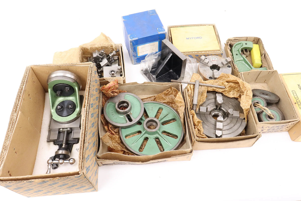 Myford Super 7 lathe with accessories