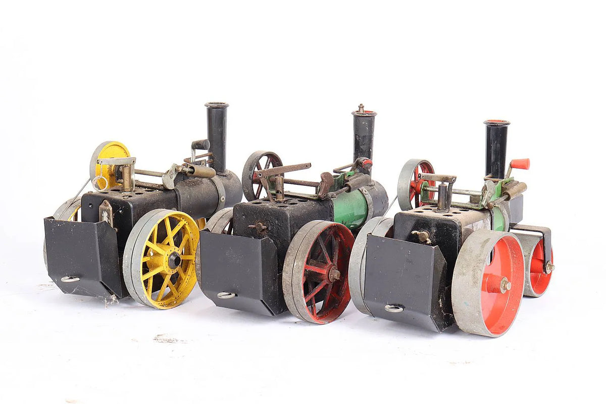 2 x Mamod traction engines + steam roller