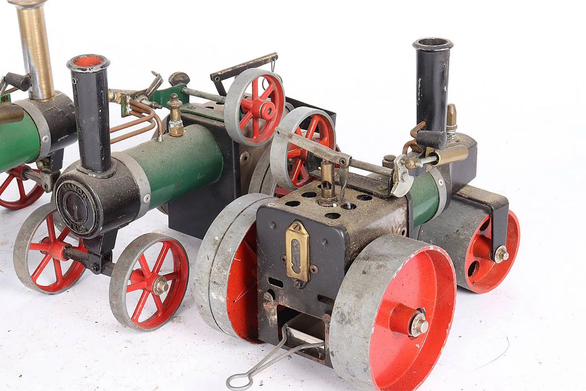 2 x Mamod traction engines + steam roller