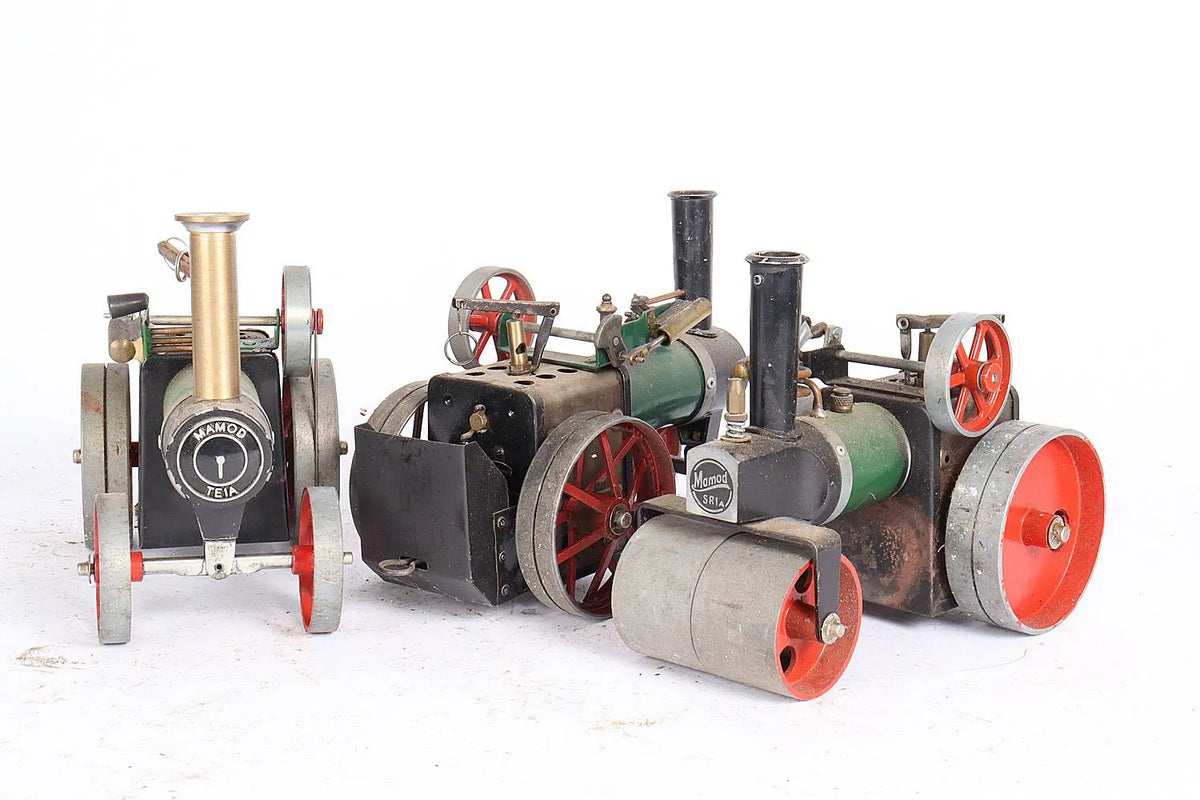 2 x Mamod traction engines + steam roller