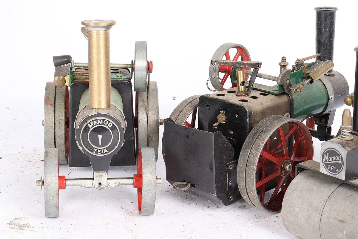 2 x Mamod traction engines + steam roller